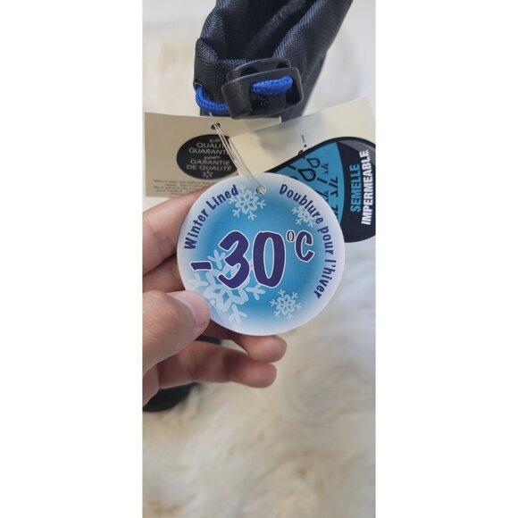 George NEW Kids Black Waterproof Insulated Cold Weather Winter Snow Boots Sz 2 - Picture 6 of 14